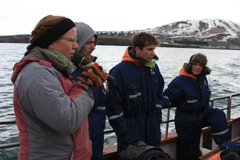 Marianne Rasmussen with a group of researchers.