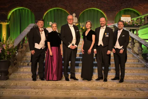 Jón Geir Pétursson at the KSLA induction ceremony along with other international experts.