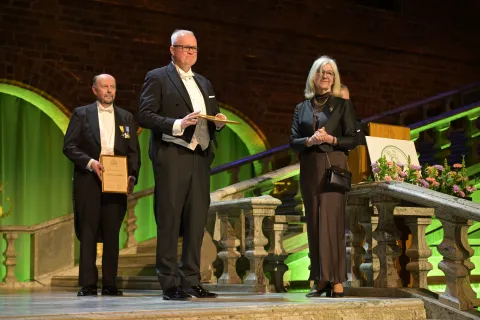 Jón Geir Pétursson, professor of environment and sustainability studies at the University of Iceland at the KSLA induction ceremony.