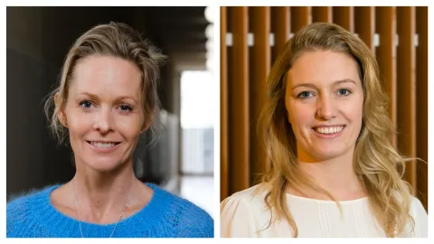 Helga Zoega, professor of public health, and Emma Marie Swift, associate professor at the Faculty of Nursing and Midwifery.