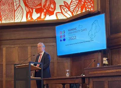 the opening address at the Nordic University Days event in Brussels