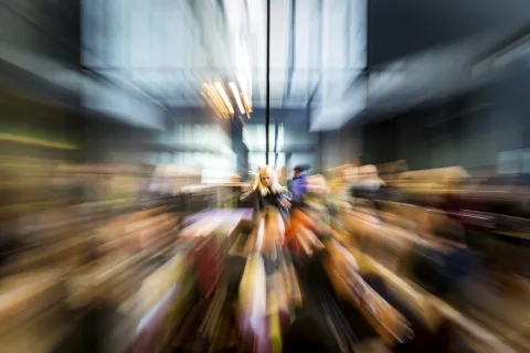 Crowd at University centre