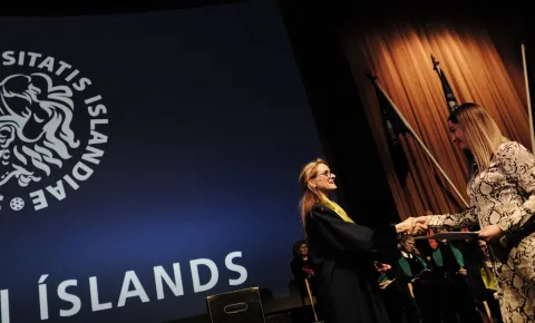 From a graduation ceremony in University of Iceland