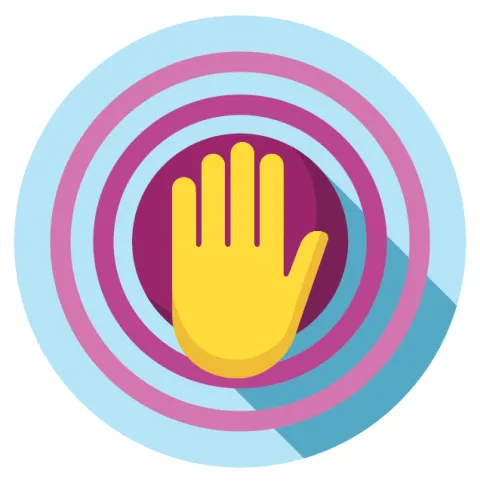 The button in Ugla to report gender-based and sexual harassment or violence, as well as bullying