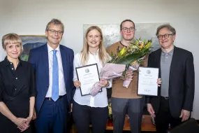 Steinunn Gestsdóttir, Jón Atli Benediktsson, Rector, Guðrún Höskuldsdóttir, Eyvindur Árni Sigurðarson, and Pétur Ástvaldsson