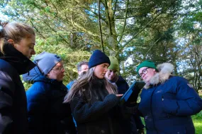 Students in outdoor education 