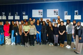 Students in the GRÓ GEST programme 2026 at he exhibition opening..