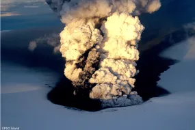 An eruption in Grímsvötn volcano.