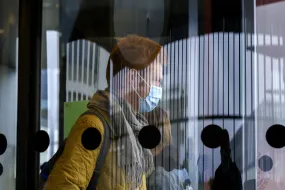 Man with face mask during covid-19 pandemic