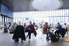 People at University centre, University of Iceland