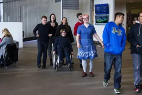 People at University centre