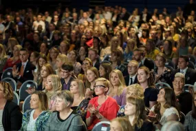 Audience at a graduation ceremony in University of Iceland