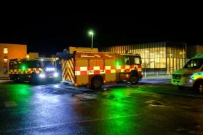 Firetrucks outside of University centre