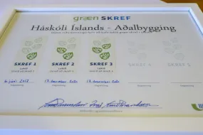 Green steps in the University of Iceland