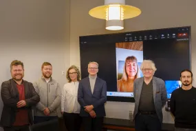 The University of Iceland language committee: Jón Yngvi Jóhannsson, Hafsteinn Einarsson, Ragnheiður Kristjánsdóttir, Magnús Diðrik Baldursson, Sigríður Sigurjónsdóttir, Ingólfur Vilhjálmur Gíslason and Piergiorgio Consagra.