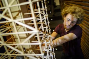 Student on the university day