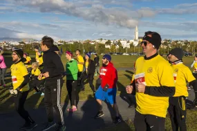 Participants in the University run