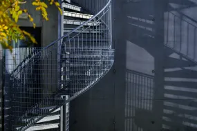 Emergency stairs outside Gimli