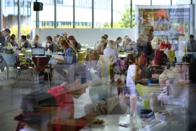 People at University centre, University of Iceland