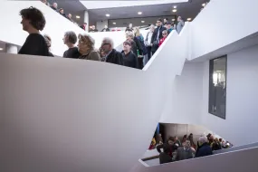 People visiting Veröld, House of Vigdís