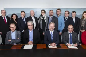 Global Prosthetics Leaders Össur and Ottobock partner on historic reserach trust fund at the University of Iceland. Photo/Kristinn Ingvarsson.