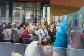 People at University centre, University of Iceland