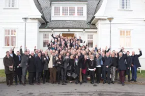 Representatives of the 103 companies and institutes that signed the agreement in Höfði.