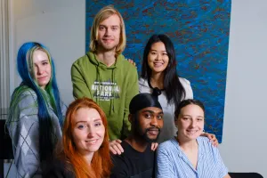 A group of students