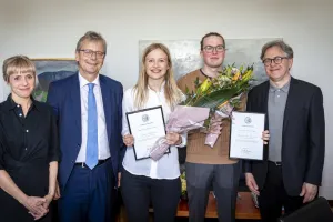 Steinunn Gestsdóttir, Jón Atli Benediktsson, Rector, Guðrún Höskuldsdóttir, Eyvindur Árni Sigurðarson, and Pétur Ástvaldsson