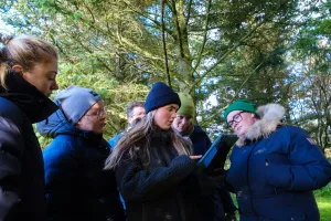 Students in outdoor education 