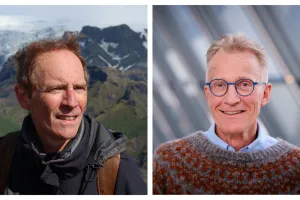 Eric Oelkers, Guest Professor at the University of Iceland, and Sigurður Reynir Gíslason, Professor at the Institute of Earth Sciences at the University of Iceland.