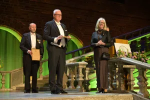 Jón Geir Pétursson, professor of environment and sustainability studies at the University of Iceland at the KSLA induction ceremony.