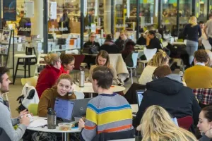 People on University centre