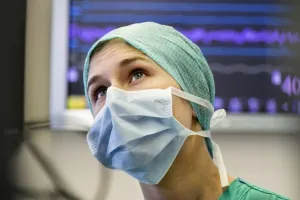 Doctor with a face mask