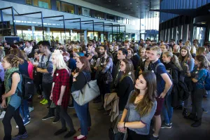 People at University centre, University of Iceland