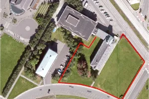 Aerial view of Gamli Garður. Screenshot from Google maps