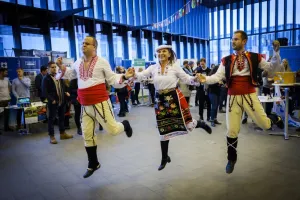 People dancing at university centre