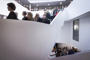 People visiting Veröld, House of Vigdís