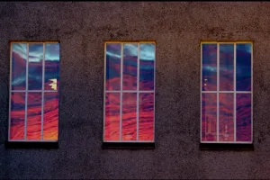 Windows on University of Iceland main building