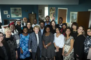 The fellows at the home of Mrs. Vigdís Finnbogadóttir, the former President of Iceland and matron of the UNU-GEST programme
