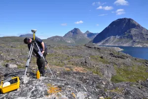 Orri Vésteinsson doing research in Greenland